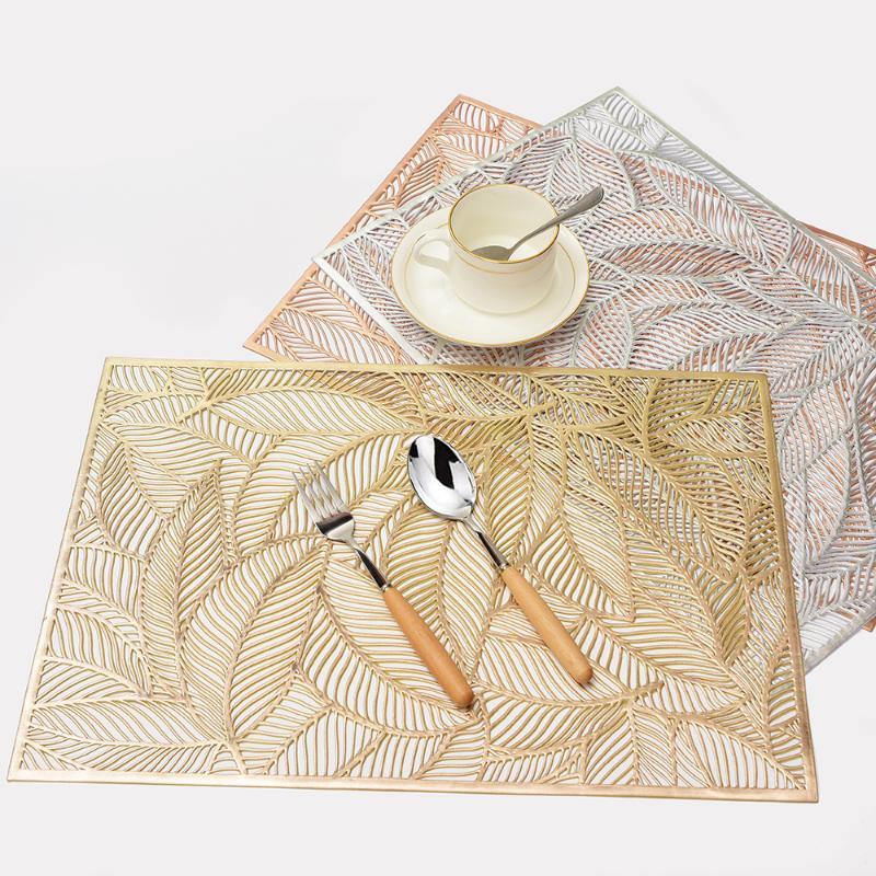 

PVC Placemat Individual Table Mat Rectangular Waterproof Non-slip Table Mat Insulation Home Decoration1