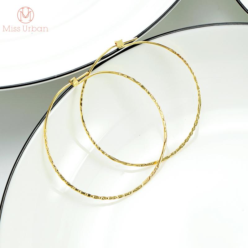 

2020 new arrival large hammered hoop earring trendy earrings for women