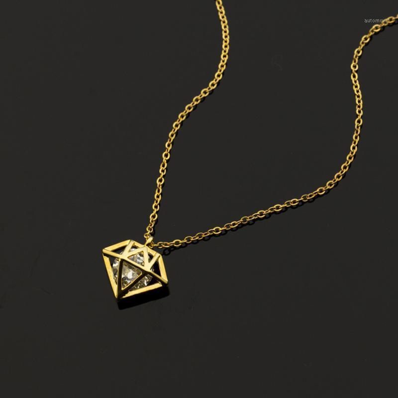 

Crystal Cone Necklaces Pendants For Women Jewelry Stainless Steel Gold Ketting Friendship Necklace Best Gifts For Girlfriend1