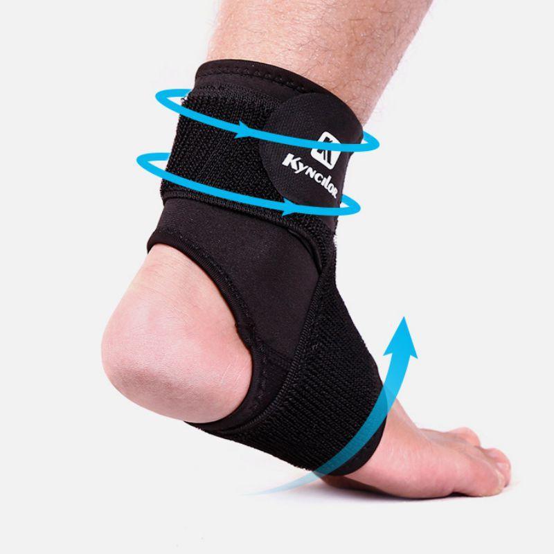 

1pc Ankle Brace Protector Adjustable Compression Sprain Feet Support Wrap Bandage Protection For Outdoor Running Fitness HF1, Black
