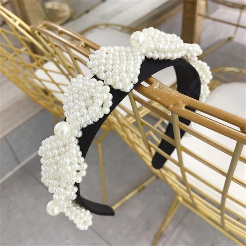 

Weave Bow Pearl Flower Headbands For Women Knot Hairbands Korea Hair Accessories Hair Bands For Women Bows Head Wrap