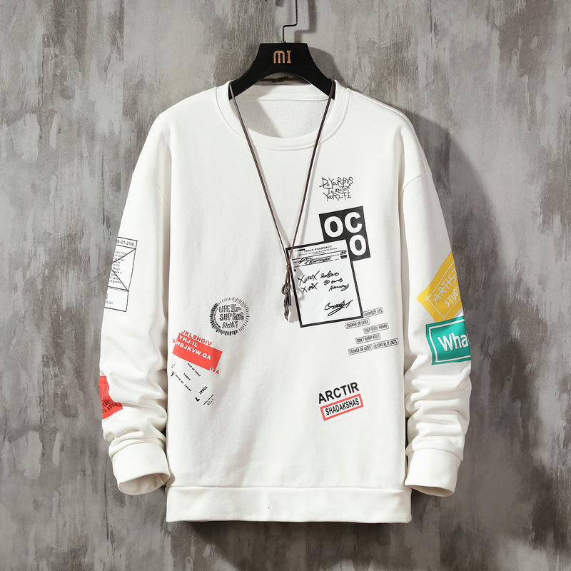 

New Fashion Brand Hoodies 2021 Spring Autumn Hip Hop Casual Men's Black White Sweatshirts Punk Streetwear Clothes Hwks, Ds931 b