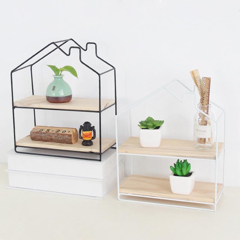 

Nordic style creative wrought iron crafts Wall shelf Hotel coffee house wall decoration Home decoration hanging
