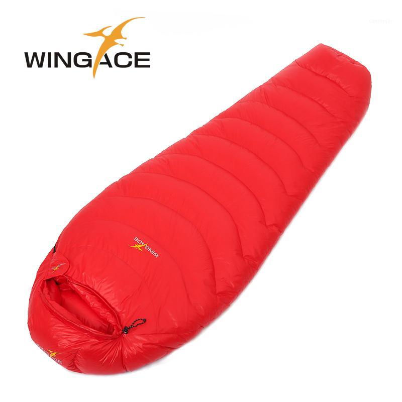 

WINGACE 400T Nylon Adult Sleeping Bag Winter Fill 2000G 3000G 4000G Duck Down Sleeping Bags Camping Outdoor Travel Accessories1
