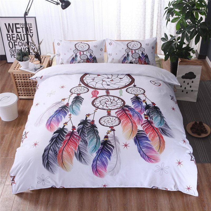 

40 Dreamcather Printed Bedding Sets Children Adult Bed Covers Black Duvet Covers 3 pcs Single Queen King1, 006
