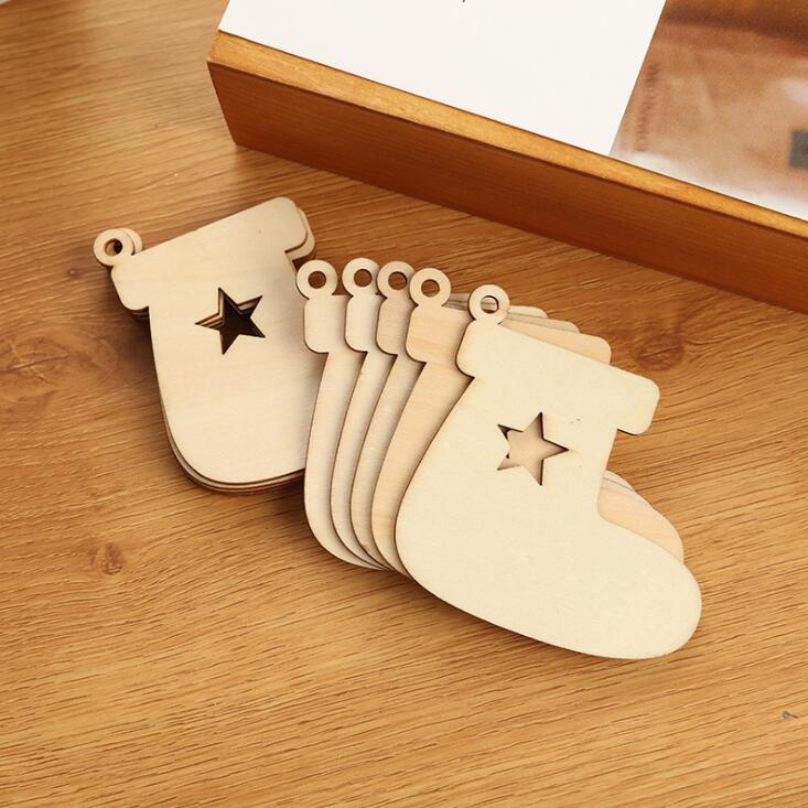 

New Hanging Wooden Pendants DIY Handmade Christmas Ornaments Kids Gifts Designer Party Decorations for 2020 Tree Pendant
