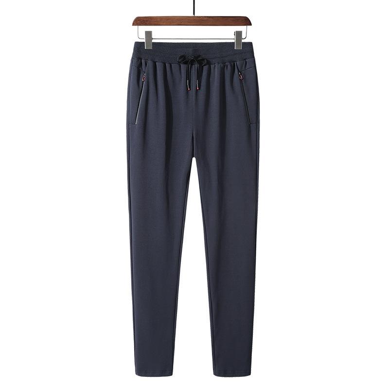 

2020 New Arrival Pants Spring and Autumn Thin Trousers Men Fatten Sports Trousers Extra Large Size Knitted Casual Pants 7XL 8XL, Dark grey straight
