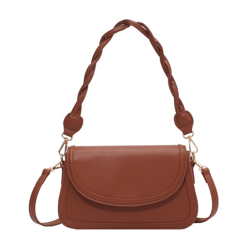

New Shoulder Bag For Women Fashion Female Handbag High Quality Youth Artificial Leather Daily Bag Brown Waterproof, Black
