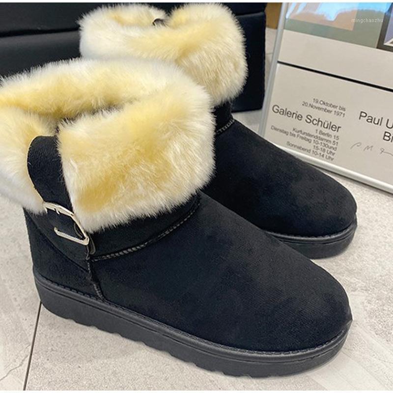 

New Women Snow Boots Winter Shoes Ladies Warm Plush Buckle Ankle Short Boots Woman Botas Mujer Female Non Slip Casual Fashion1, Blue