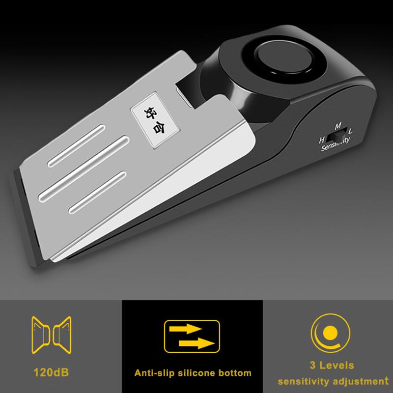 

Portable Carrying Female Personal Outdoor Alarm Smart Sensor Wireless Vibration Door Stop Alarm Block Security System