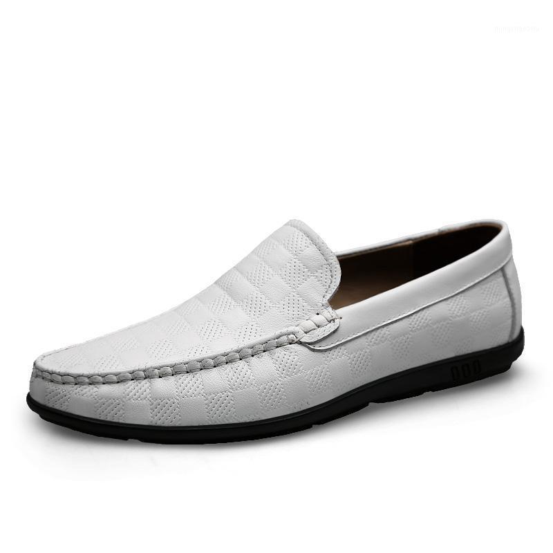 

2020 New Men's Business Dress Shoes Genuine Leather First Layer Cowhide England Fashion Casual Oxfords Shoes Classic1, White
