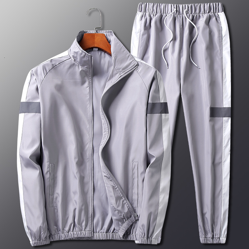 

2021 Jacket Pants Spring From High-quality Student Youth Hoodies, with Male Hood, Growing Men's Suit Size M-4xl RZPX, Black