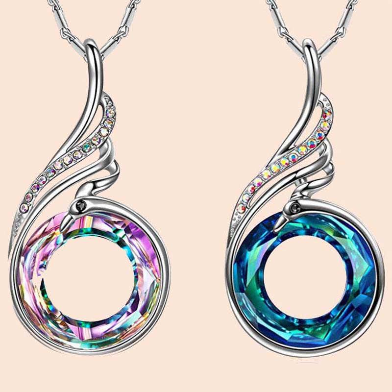 

Gift of Jewelry Necklace Women's Fashion Nirvana Crystal Pendant 2Colors Phoenix