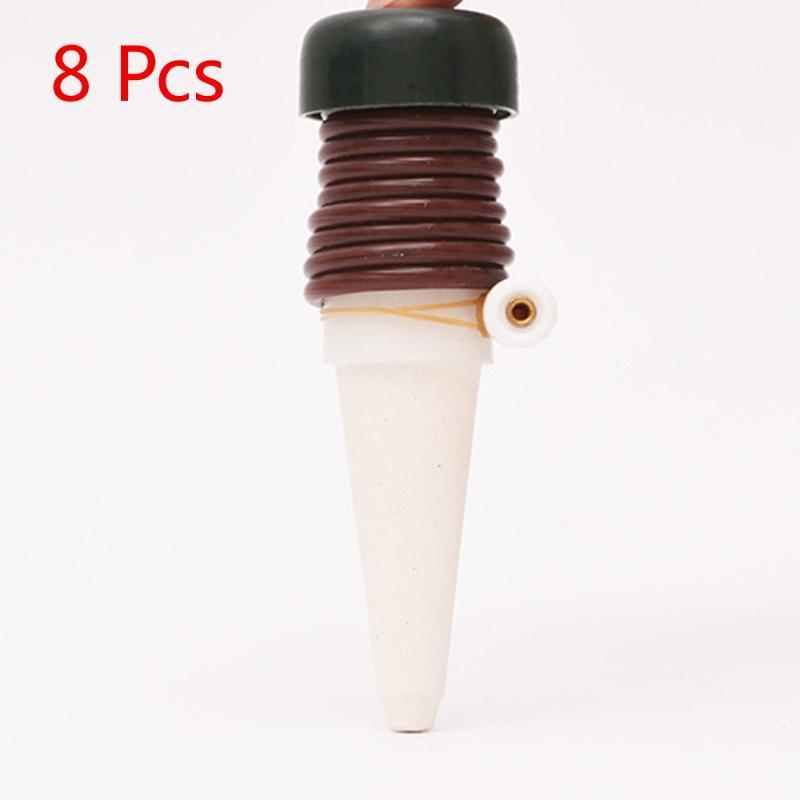 

8Pcs Automatic Vacation Plant Waterer Garden Cone Watering Spikes Self Watering Irrigation for Indoor Plant Flower Use1, White