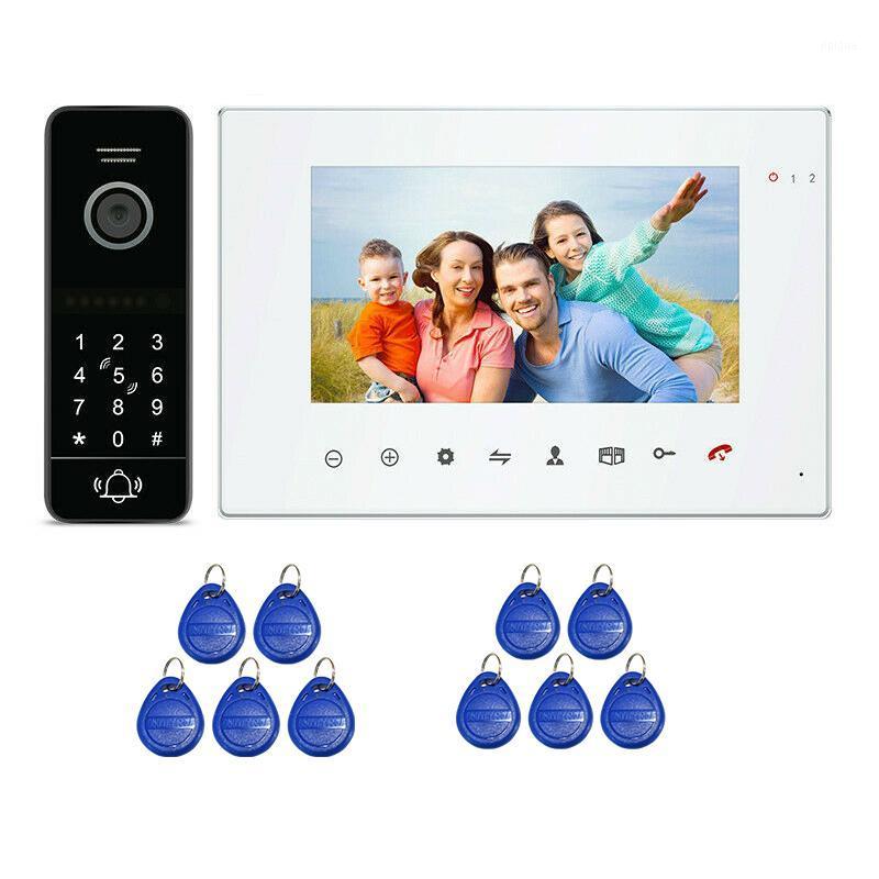 

Wired 720P AHD Video Door Phone Intercom System Code Keypad RFID Doorbell Camera 7 inch Recording Monitor Free Shipping1