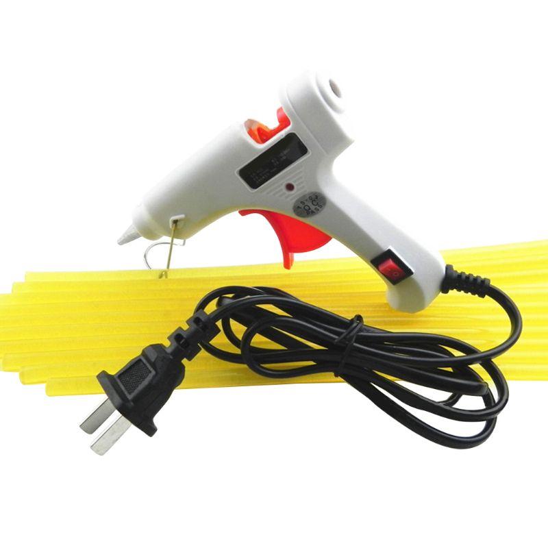 

20W Hot Glue Kit Mini Adjustable Melting Gluer with 10Pcs Glue Sticks