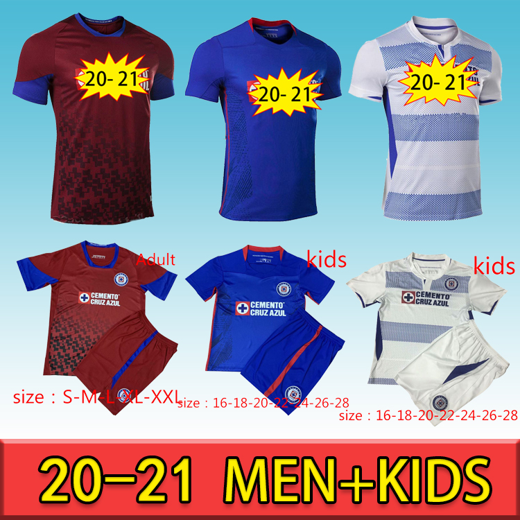

Thai top Mexico 20 21 Club Cruz Azul Soccer Jerseys kits 2020 2021 Futbol Club CARAGLIO MONTOYA MENDEZ men boys Football Shirts, Home patch