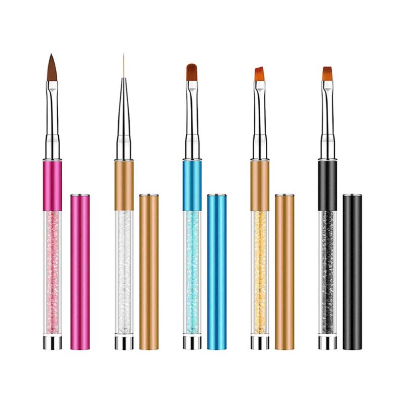 

Painted 5pcs/set Carved Nail Phototherapy Pen With Drill Tools Nail Brush Hook Line Supplies Crystal Pen Set Holder