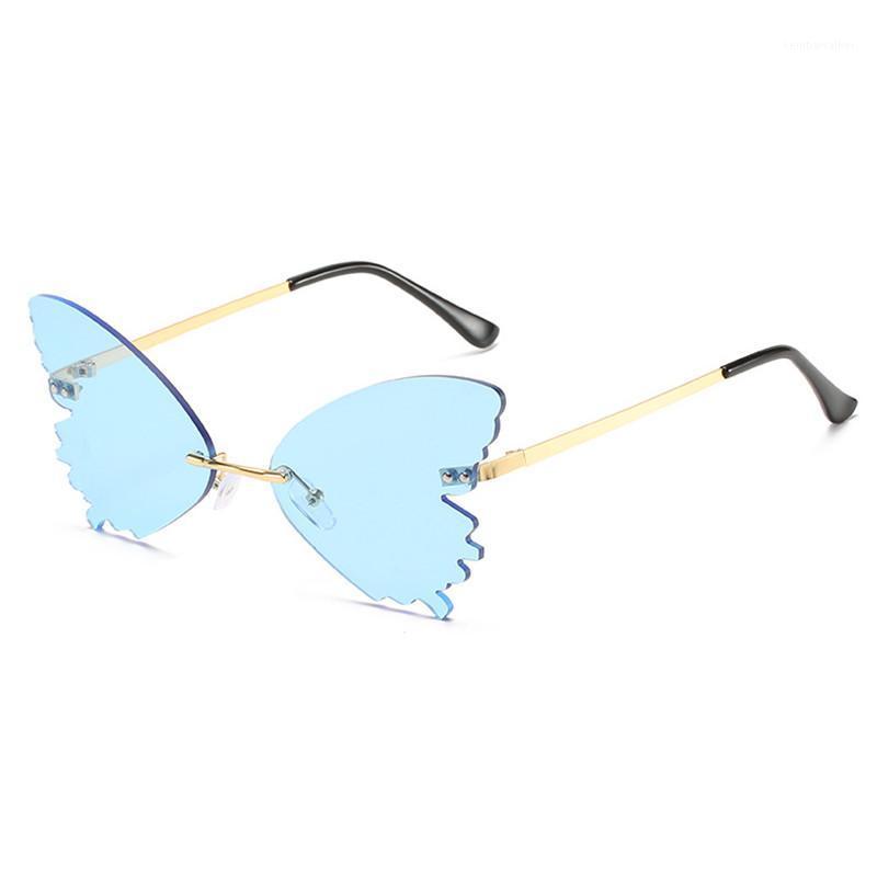 

Sunglasses Fashion Butterfly Rimless Women Shades Female Eyewear UV400 Vintage Metal Sun Glasses Men Oculos Okulary Male1