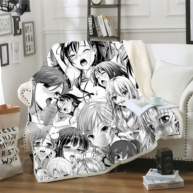 

CLOOCL Hot Anime Ahegao Blushing Girl 3D Print Street Style Air Conditioning Blanket Sofa Teens Bedding Throw Blankets Plush Quilt