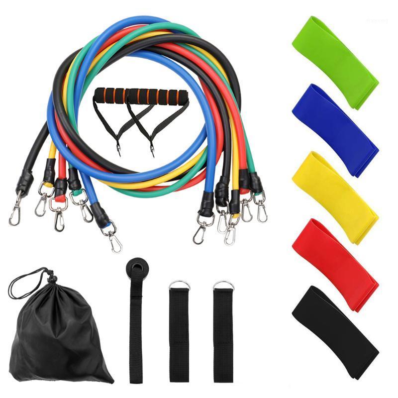 

LIXADA 11 Pcs/Set Fitness Puller Muscle Strength Yoga Training Rope Resistance Belt Pull Rope TPE Elastic Bands for Home Gym1