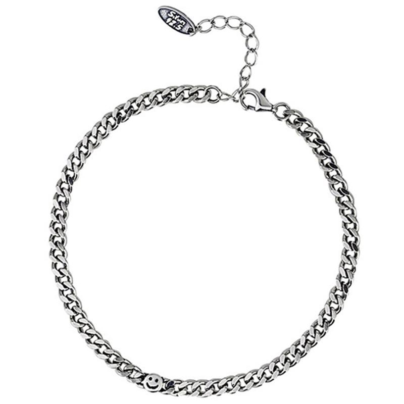 

1PCS Simple Personality and Old Side Chain Retro Smile Bracelet Retro Handmade Bracelet Girl Exquisite Fashion Gift