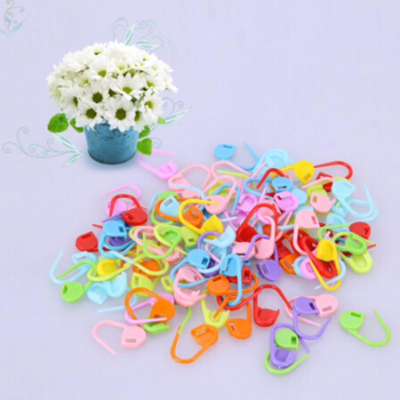 

50/100Pcs/pack Colorful Knitting Needles Crochet Locking Stitch Markers Crochet Hook Latch Knitting Clip Sewing Tools