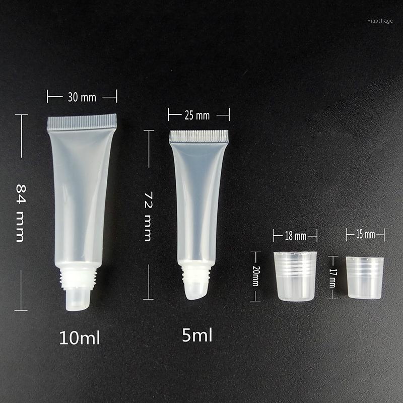 

10Pcs 5ml/10ml Refillable Empty Cosmetic Tubes Lip Gloss Clear Containers Makeup Tools1