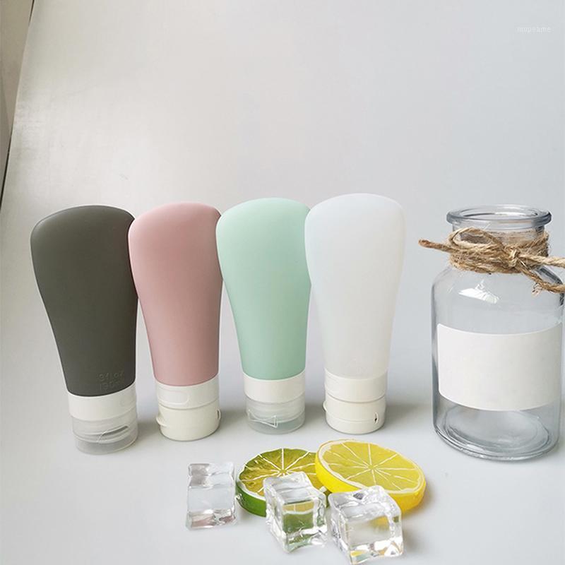 

60ml 90ml Portable Silicone Refillable Bottle Empty Travel Packing Press For Shampoo Cosmetic Squeeze Containers1