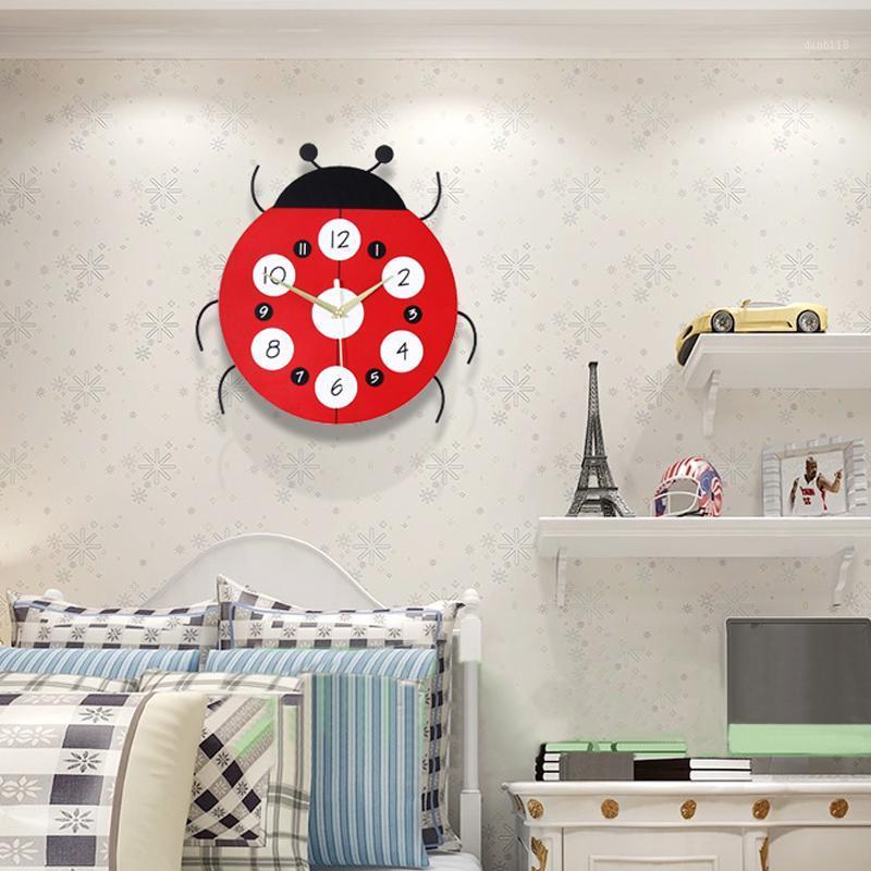 

Cartoon Wall Clock Creative Children's Room Animal Cute Simple Mute Clock Baby Bedroom Personality Fashion Art Wall Clocks1