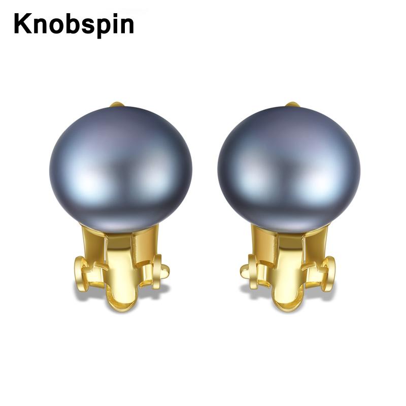 

Knobspin 100% 925 Sterling Silver Pearl Wedding Stud Earrings For Women 10-15mm High Carbon Diamond Party Fine Jewelry Wholesale