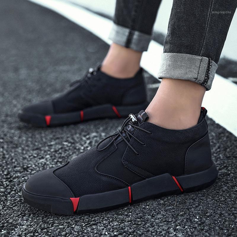 

NEW Brand High quality All Black Men's Leather Casual Shoes Fashion Breathable Sneakers Stylish Flats Leisure Shoes Size 39-441