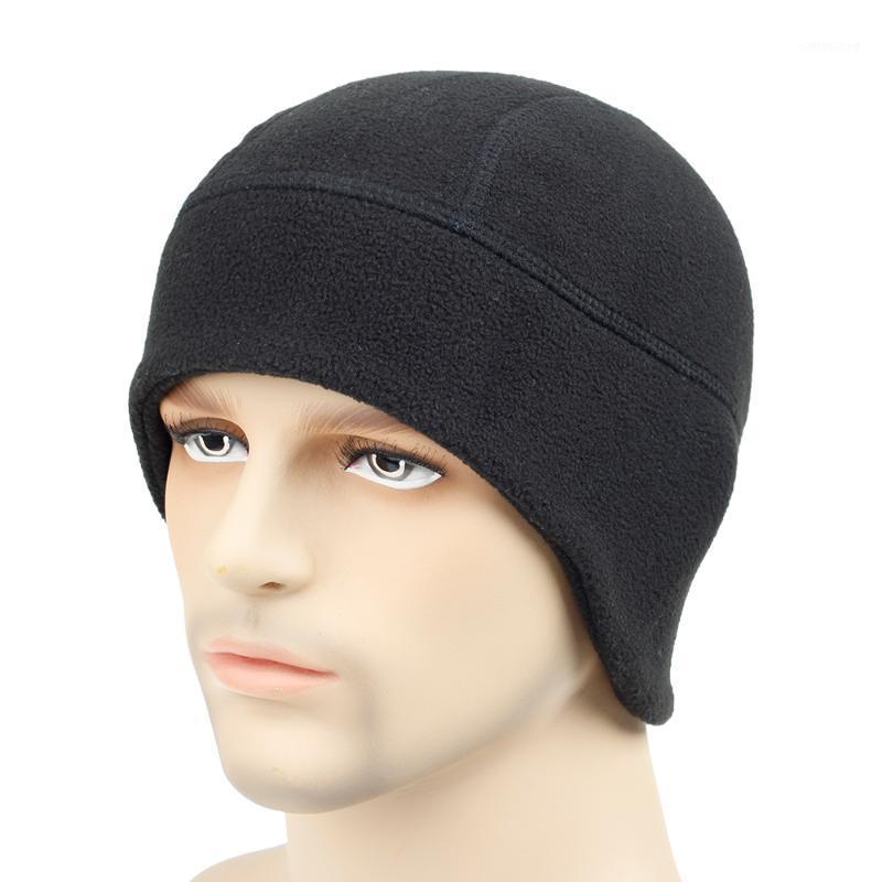 

2020 Unisex Outdoor Fleece Hats Camping Hiking Caps Windproof Winter Warm Hat Fishing Cycling Hunting Tactical Cap1, Black