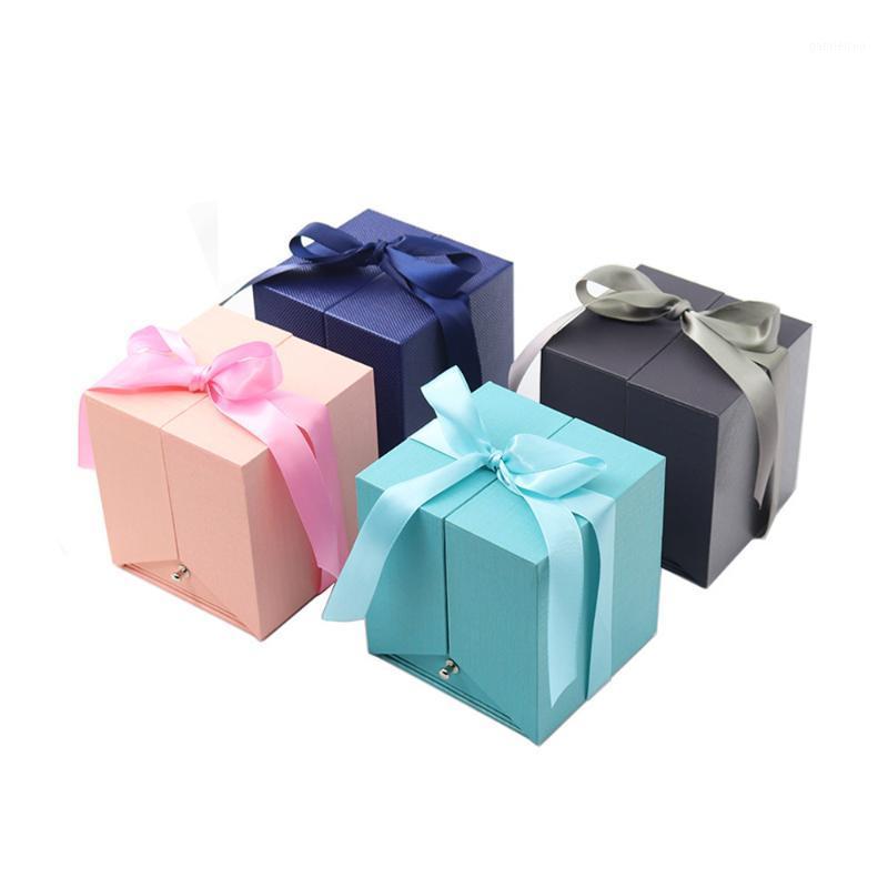 

1pc Fashion Ladies Simple Flower Edge Rose Ring Box Marriage Ring Jewelry Box Ladies Jewelry Gift For Valentine'S Day1