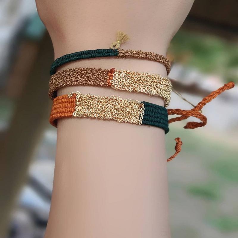 

Ethnic Pulsera Femme Braided Women Bracelet Handmade Gift For The New Year Jewelry Stainless Steel Chain Bracelets