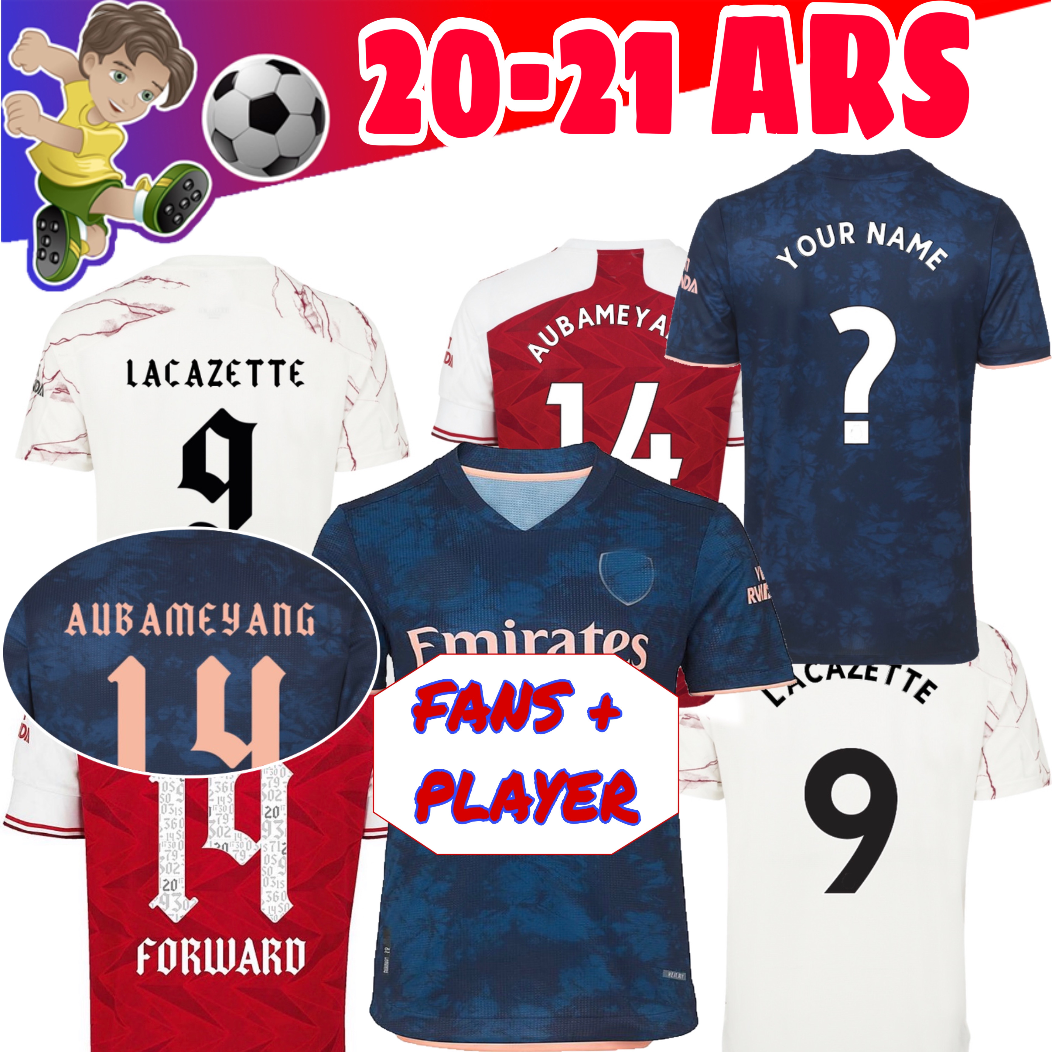 

2020-2021 Arsen Fans Player version Arsen soccer jersey 20 21 PEPE SAKA NICOLAS TIERNEY HENRY WILLIAN MAITLAND-NILES football shirts, Fans away