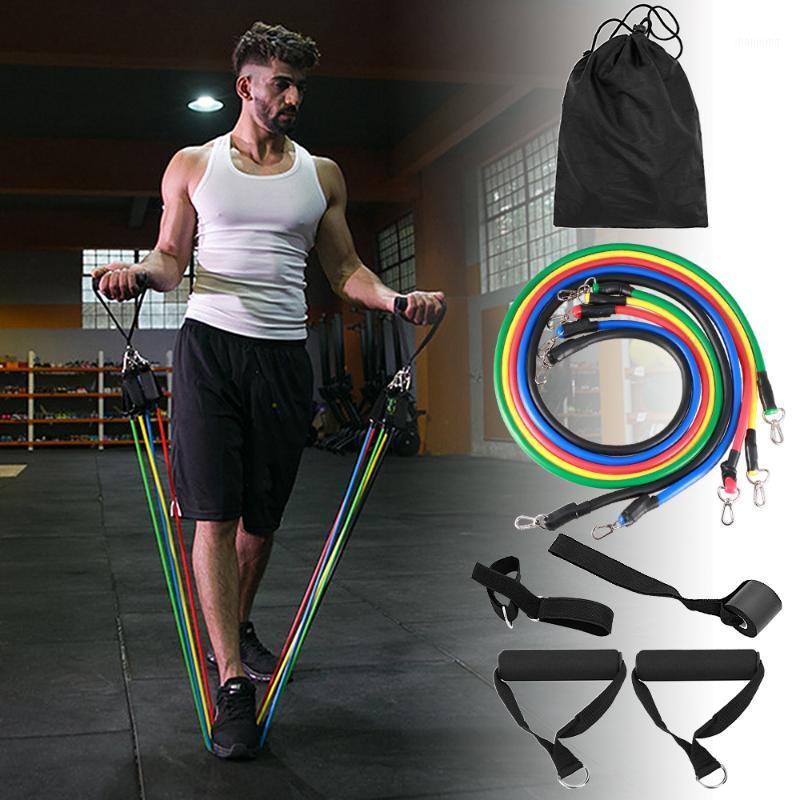 

11PCS Crossfit Resistance Bands Tube Set Stretch Training Rubber Expander Tubes Pilates Fitness Gum Elastic Pull Rope Equipment1