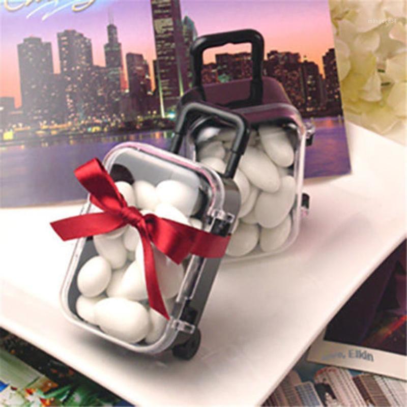 

Cute Mini Rolling Travel Suitcase Wedding Favors Party Candy Storage Box Cute Creative Portable Gift Candy Box1