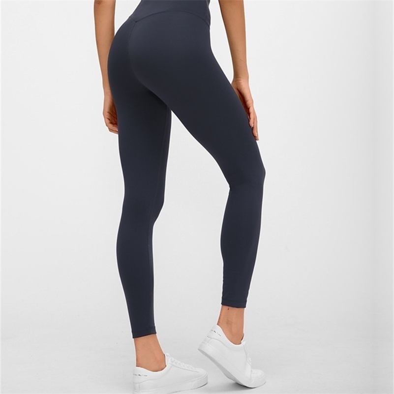 

NWT Squatproof High Waist Leggings 4-way stretch with super quality Tight Not-see through Removed the T-shaped stitching 201202, Shallow lotus ash