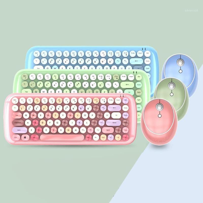

Cute Mini Portable Wear-resistant 2.4G Wireless Keyboard Mouse Set for Computers Wireless keyboard and mouse set1