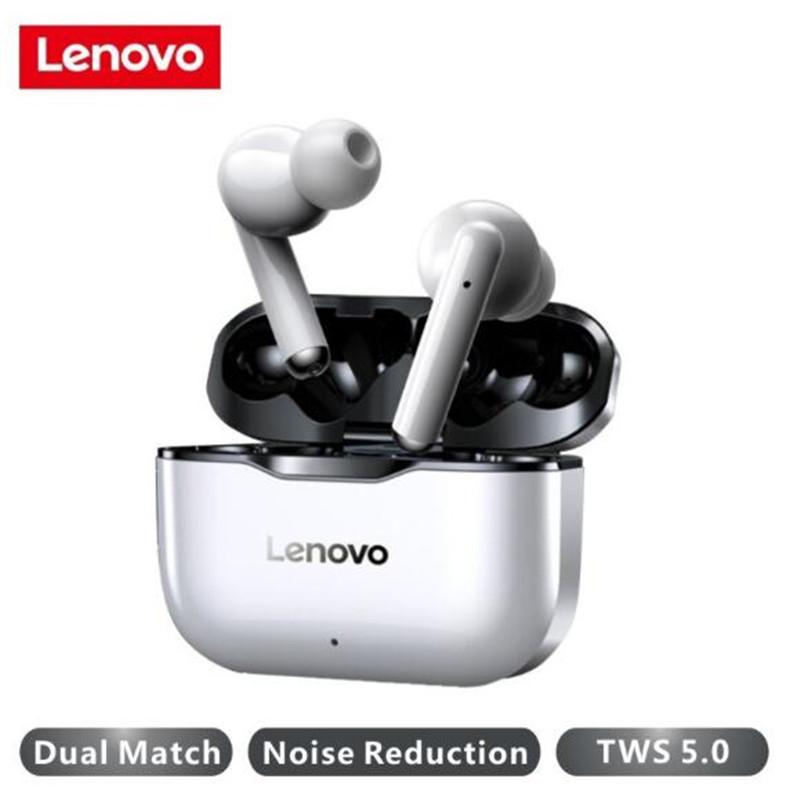 

Original Lenovo LP1 TWS Wireless Earphone Bluetooth 5.0 Dual Stereo Noise Reduction Bass Touch Control Long Standby 300mAH, Black