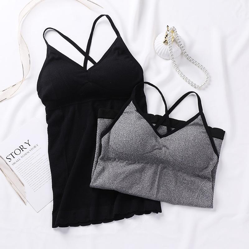 

Seamless Japanese-Style Siamese Underwear Thread Wireless Girls Chest Pad Bra -Resistant Prenatal Postpartum Recover /301, 5265 gray