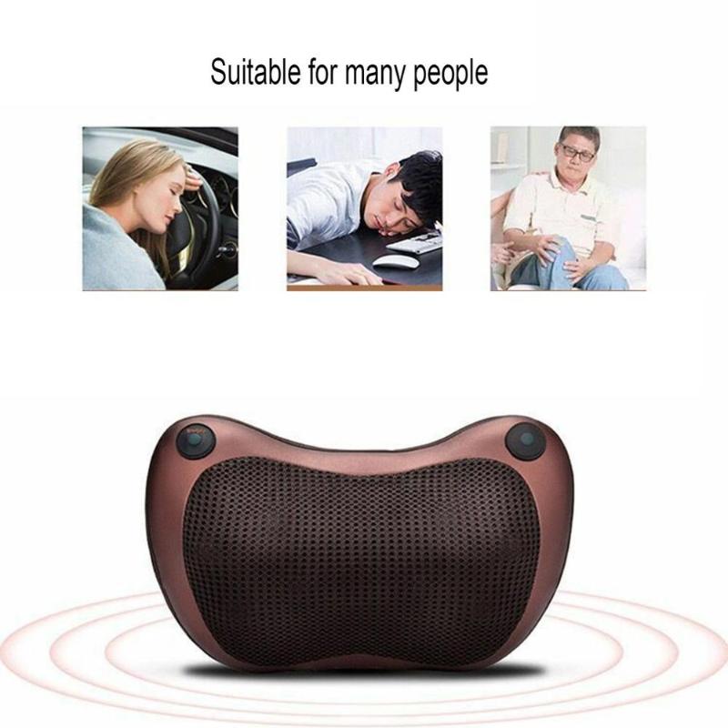 

US/EU Relaxation Massage Pillow Vibrator Electric Shoulder Back Heating Kneading Infrared Therapy Pillow Shiatsu Neck Massager