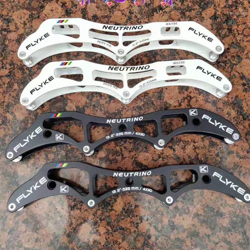 

FLYKE NEUTRINO Speed Inline Skate Frames 3*100/110/125mm wheels 4*90/100/110mm Professional Aluminum Skating Patines Chessises1, Black 4x110mm