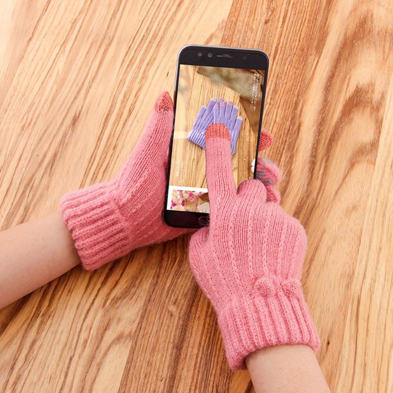 

Men's Gloves Winter Women Full Finger Mittens Extra-warm Fleece Gloves Screen Winter Warm For Women Men Streetwear