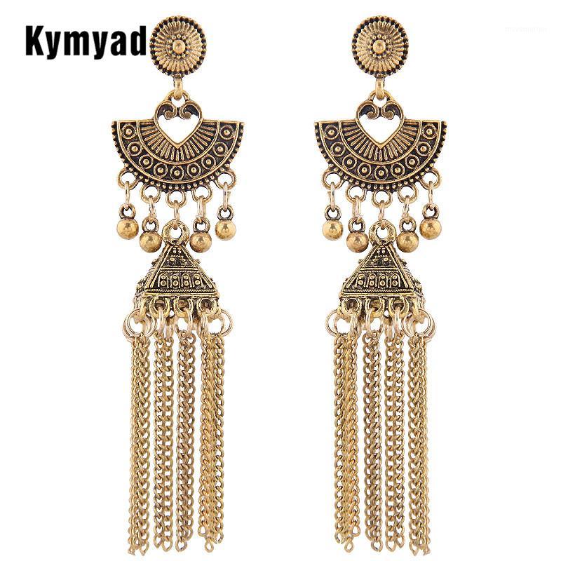 

Kymyad Bohemian Long Earrings For Women Jewelry Vintage Tassel Chains New Woman Earrings Statement Earings Fashion Jewelry 20201