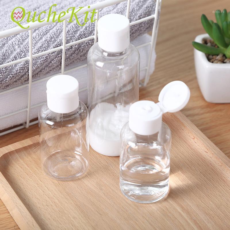 

Plastic PET Clear Flip Lid Lotion Bottles Cosmetic Sample Container Travel Liquid Screw cap Fill Vials Screw Cap Fill Container1