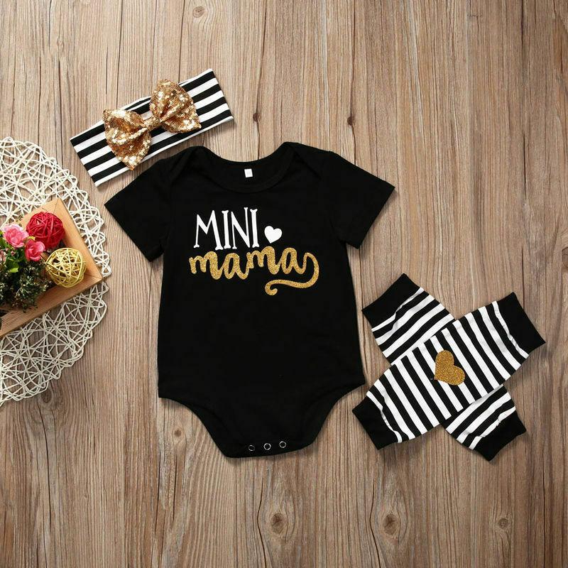

3pcs Newborn Infant Baby Girl Cotton Body Romper Jumpsuit Cotton Outfit Clothes, White