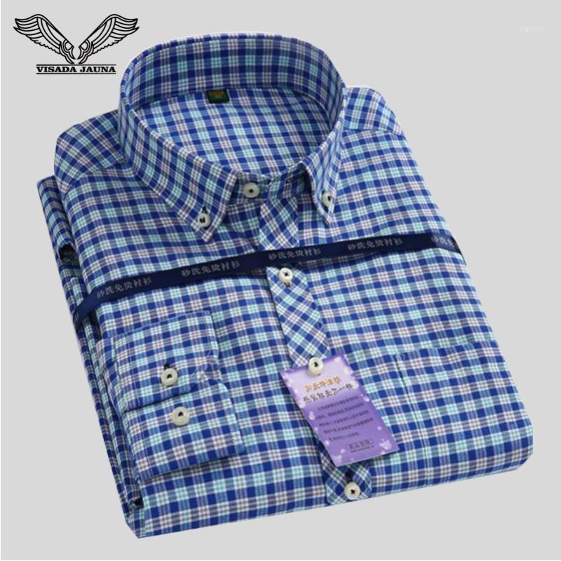 

Men's Dress Shirts Wholesale- Men's Classical Plaid Shirt 2021 Spring Turn-down Collar Slim Fit Business Men Big Size S-4XL N5441, 16826