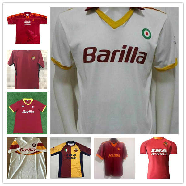 

88 89 90 91 92 93 94 ROMA RETRO soccer jersey 00 01 02 TOTTI BATISTUTA Candela Montella shirt 2002 Maglia da NAKATA, 92-94